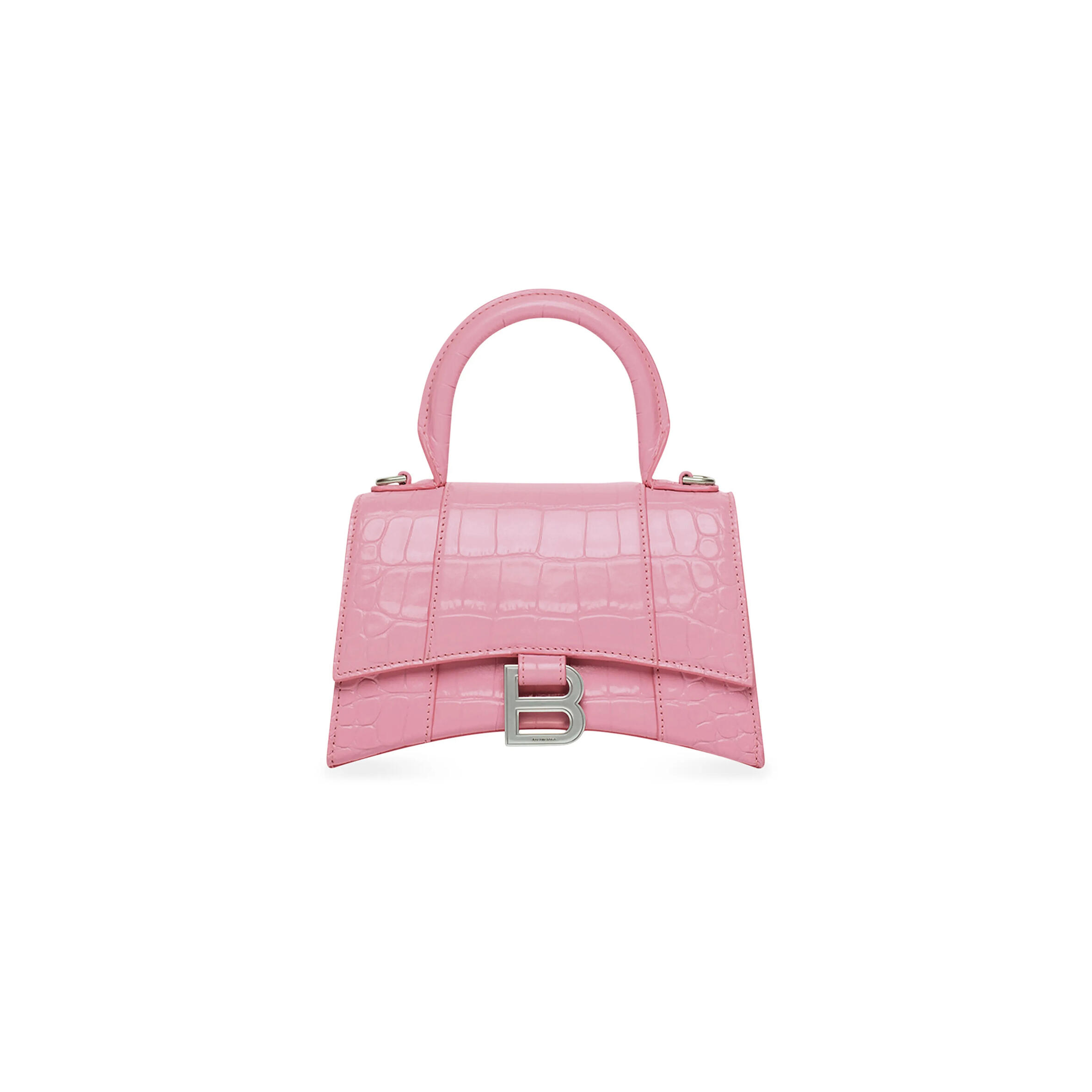 Ba1en*iaga women''s hourglass handbag xs in rose pink 5928331lr6y5906 (18.8*13*7.9cm)